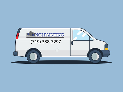 NCJ Painting Logo branding design illustration logo ui ux vector