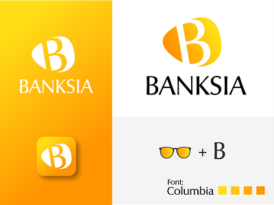 Banksia Logo made for Sunglasses brand abstract branding design logo sunglasses