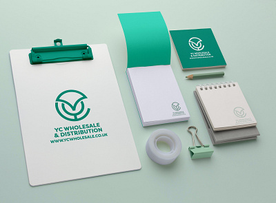 YC Wholesale & Distribution Stationary Design branding design graphic design illustration logo vector