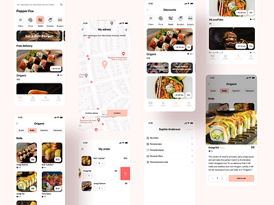 Food delivery app app application delivery delivery app design food food and drink food app ux