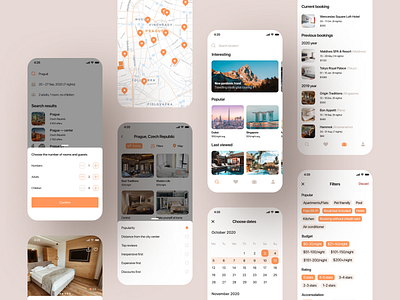 Hotel Booking | Mobile App (more screens)