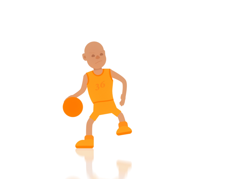Baller 2d after effects animation basketball character gif loop nba