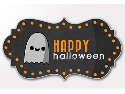 happy halloween. cute ghost happy halloween illustration lights