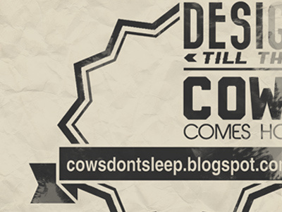 Design till the cows comes home. logo self inking.