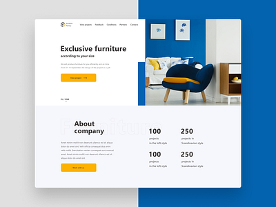 Furniture production branding design furniture typography ui ux веб дизайн веб сайт вебдизайн обложка преимущества сайт мебели