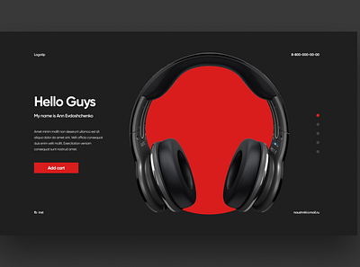 Hello Guys design ui веб дизайн вебдизайн интернет магазин карточка товара наушники обложка техника