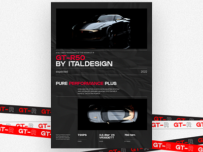 GT-R50 car graphic design nissan poster ui