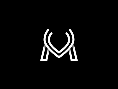 M + V Mark - logo artwork black brand identity branding design graphic graphic design icon logo logo branding logo mark logotype type typography vector visual white
