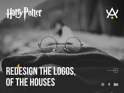 Redesign Harry Potter logos art artwork branding clean corporate creative design designer flat graphic design harry potter icon illustration logo logo mark minimal vector