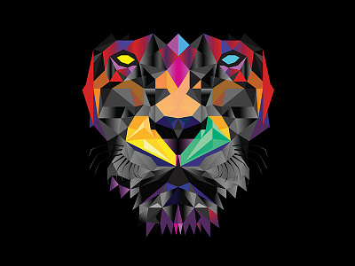 Neo Leo geomtric illustration lion vector vectors