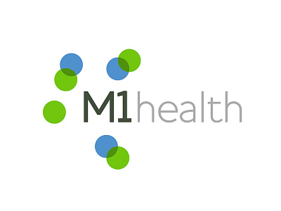 M1 Health branding logo design