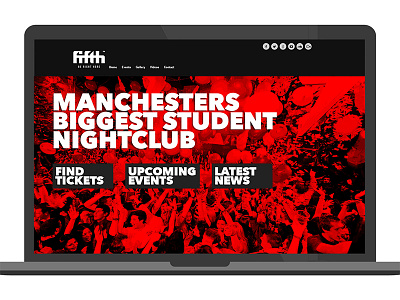 Fifth Nightclub Homepage nightclub website design