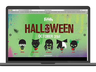 Halloween Club Night Website graphic design halloween clubnight illustrations website