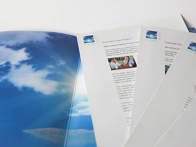 Clear Vision branding logo presentation folder printing showcards