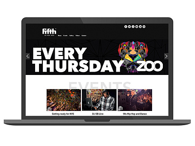 Zoo Club Night Website Page on Fifth Nightclub website