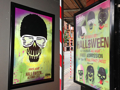 Nightclub Posters - Suicide Squad style club night fifth nightclub halloween illustration kanye west poster suicide squad