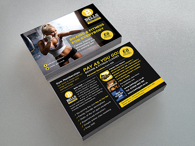 Flyers for a modern boxing gym banners bells gym boxing gym exhibition flyers graphic design