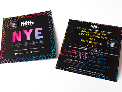 Fifth Night Club Flyer - New Years Eve club night fifth night club geometric new years eve night club vectors