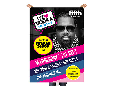 Night Club Poster - Fatman Scoop at Fifth Nightclub fatman scoop fifth nightclub graphic design manchester music promotions night club poster poster