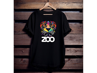 Nightclub merchandise - Zoo T-shirt geometric lion merchandise nightclub t shirt zoo