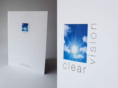 Clear Vision logo and folder design branding graphic design logo printing