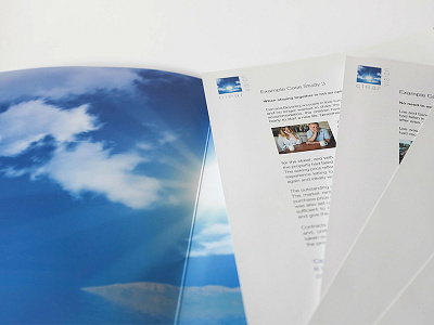 Clear Vision logo design, folder and inserts