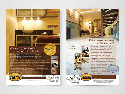 William Josef Male Grooming Salon - Leaflet Advertising branding leaflet logo design male grooming printing