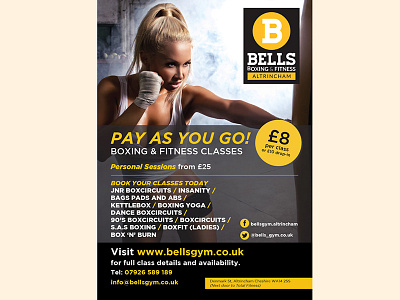 Leaflet design for a modern boxing gym banners bells gym boxing gym exhibition flyers graphic design