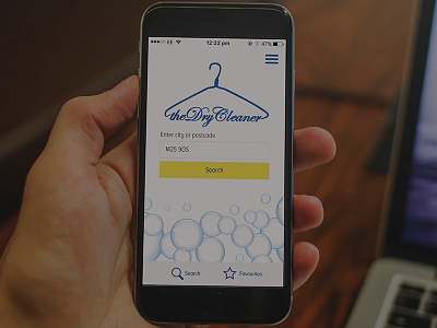 The Drycleaner App - App Homepage