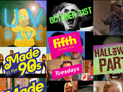 Screenshot of Gifs for a Student Nightclub branding design graphic logo printing