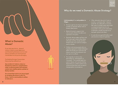Brochure for a Domestic Abuse public awareness campaign branding graphic design logo printing