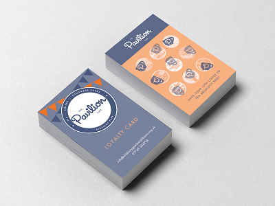 Pavilion Cafe Loyalty Cards branding design geometric graphic design illustration logo logo design nightclub printing typography vector vectors