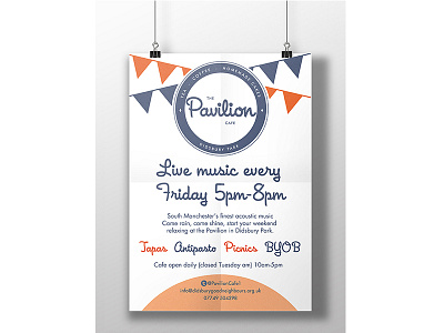 Pavillion Cafe Poster branding charity design geometric graphic design illustration logo logo design poster printing vector vectors