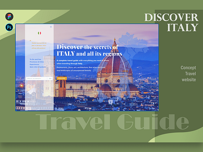 Discover ITALY - Website Concept complete guide concept guide travel traveling ui design ux design uxui webdesign website