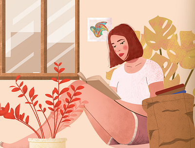 A lovely place to read. design illustration vector