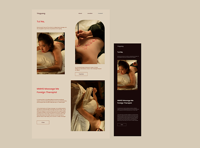 Massage parlor concept app design ui web