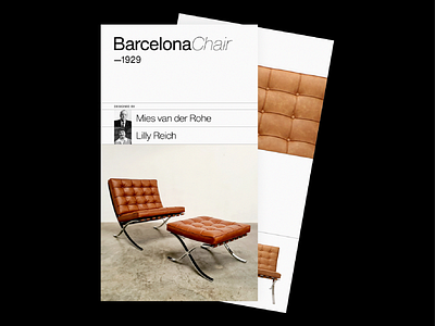 Barcelona Chair graphicdesign minimalism typography ui