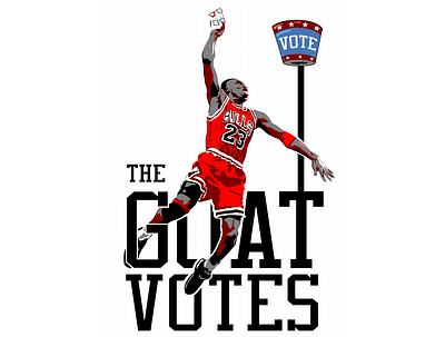 Jordan - THE GOAT VOTES basketball basketball player coreldraw design illustration jordan tshirtdesign vote voter