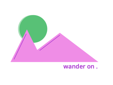wander on . design icon illustration