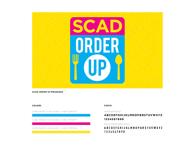 SCAD Order Up Logo branding cmyk colorful design font fonts food app illustrator logo portfolio scad type typography vector
