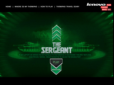 Lenovo- Sergeant game game lenovo sergeant shooting tank ui