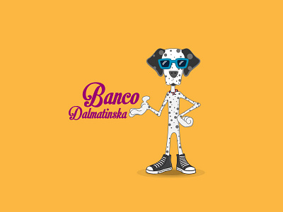 Banco Mascot dalmatian dog mascot