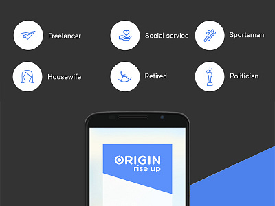 Origin Android App caller contacts icons mobile origin ui ux