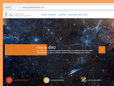ISRO Concept Site astronomy indian space uiux web design