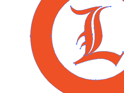 Custom "L" Letterform logo.