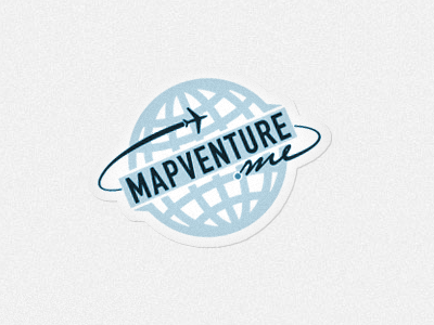 Mapventure.me Logo Treatment logo sticker