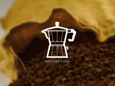 addicted coffee espresso minimal outline vector