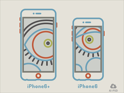 Iphone 6 download free iphone iphone6 outline vector