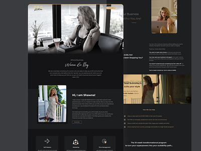 Luxury woman's business coaching website design design thinking figma luxury ui ui ux web design website women