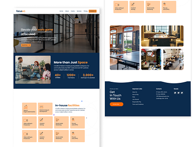 Co-working Space website co working collaboration design design thinking landing page office ui ui design ux web design website